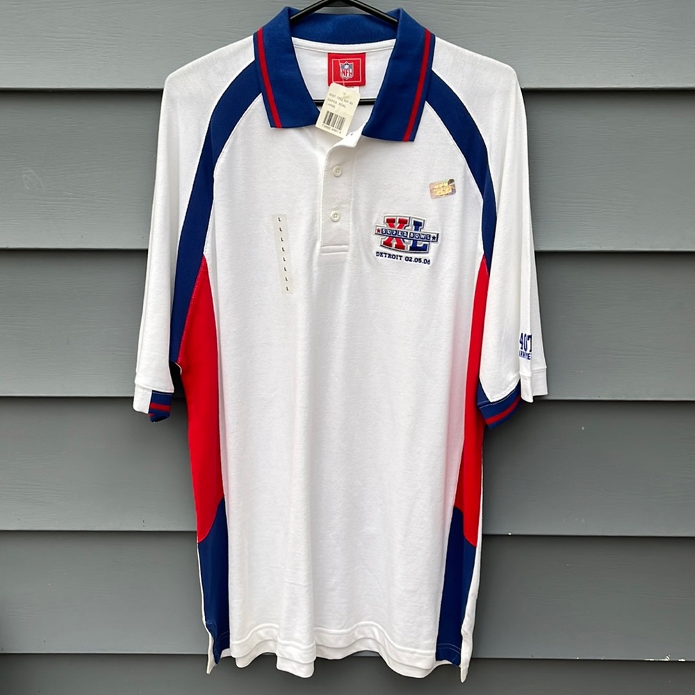 Super Bowl Polo Shirt / Detroit / 02-05-06 / Detroit / Mens Large / NWT